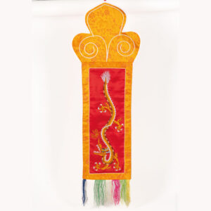 Suspension murale en brocart de soie tibétain, 84cm
