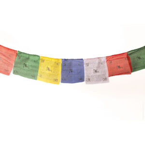 Drapeaux de prière tibétains en coton 20x20 cm 3m